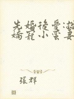 先婚后爱:总裁娇宠小蛮妻