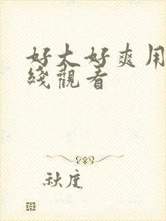 好大好爽用力在线观看