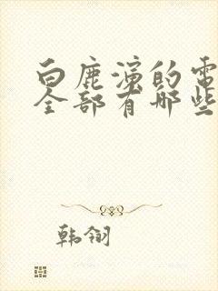 白鹿演的电视剧全部有哪些封面