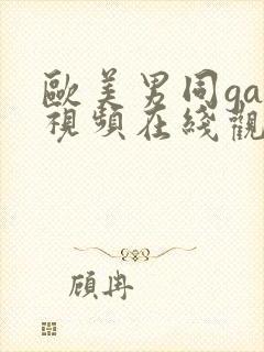 欧美男同gay视频在线观看