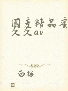 国产精品蜜臀久久久av