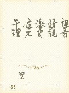 午夜激情视频伦理免费观看