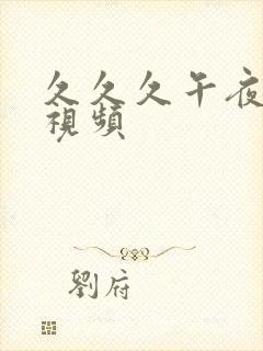 久久久午夜激情视频封面