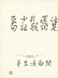 至少我还活着这句话歌词是哪首歌曲