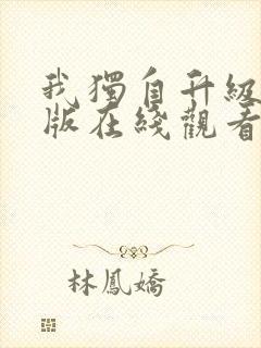 我独自升级中文版在线观看动漫