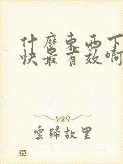 什么东西下奶最快最有效啊