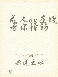 成人av在线观看你懂的