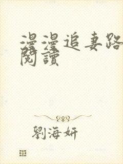 漫漫追妻路全文阅读