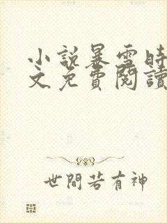 小说暴雪时分全文免费阅读