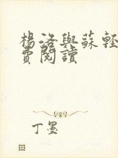 杨洛与苏轻眉免费阅读