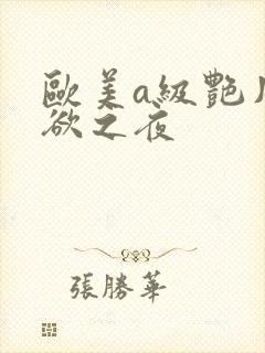 欧美a级艳片情欲之夜