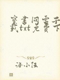 宝书网电子书下载txt免费下载完本