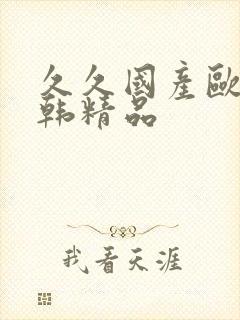 久久国产欧美日韩精品