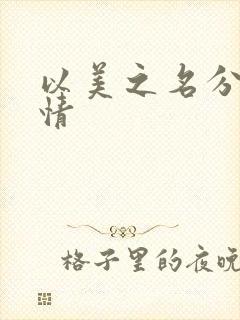 以美之名分集剧情封面