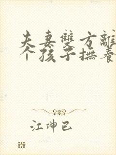 夫妻双方离婚一个孩子抚养权怎么判封面