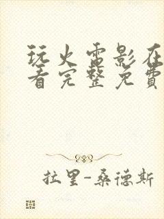 玩火电影在线观看完整免费高清原声满天星封面