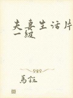 夫妻生活片黄色一级