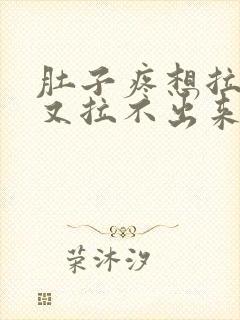 肚子疼想拉大便又拉不出来是什么原因封面