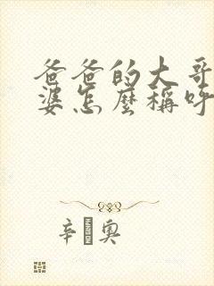 爸爸的大哥的老婆怎么称呼