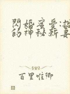 闪婚蜜爱:总裁的神秘新妻