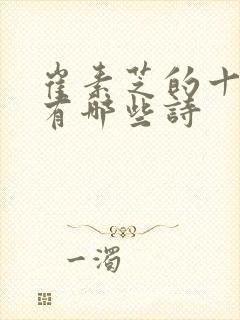 崔素芝的十首诗有哪些诗