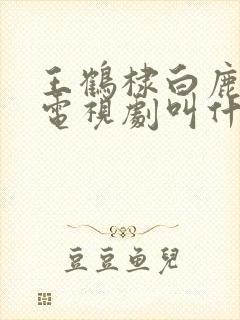 王鹤棣白鹿演的电视剧叫什么