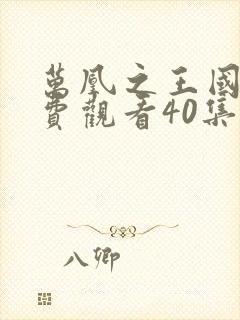 万凰之王国语免费观看40集