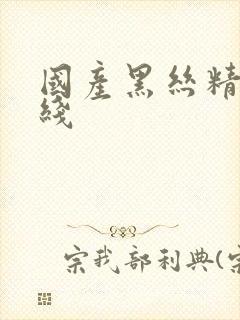 国产黑丝精品在线封面