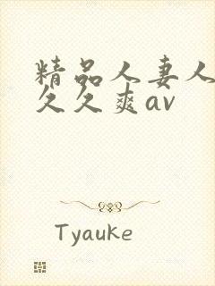 精品人妻人人爽久久爽av