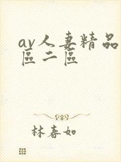 av人妻精品一区二区