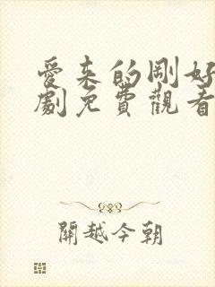 爱来的刚好电视剧免费观看全集封面