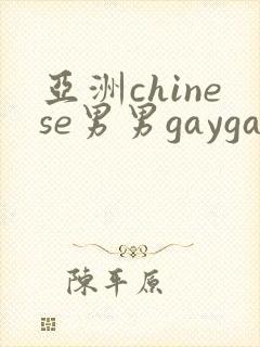 亚洲chinese男男gaygay
