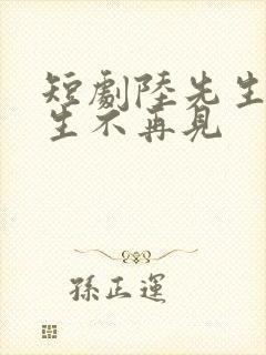 短剧陆先生,余生不再见