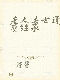 老人去世遗产怎么继承