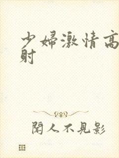 少妇激情高潮内射