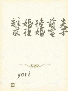 离婚后前夫哭着求复婚电子书阅读