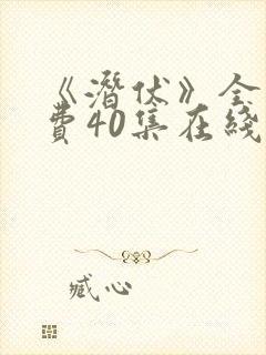 《潜伏》全集免费40集在线观看封面