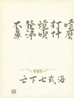 不发烧打喷嚏流鼻涕吃什么药