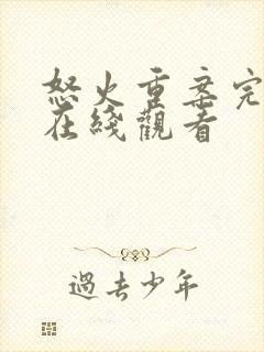 怒火重案完整版在线观看