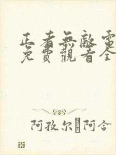 正者无敌电视剧免费观看全集