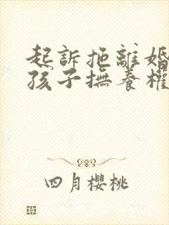 起诉拖离婚争夺孩子抚养权