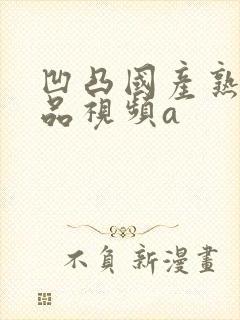 凹凸国产熟女精品视频a