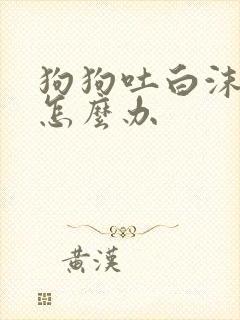 狗狗吐白沫拉稀怎么办