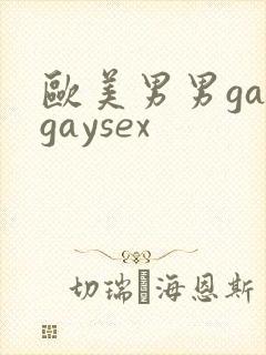 欧美男男gaygaysex