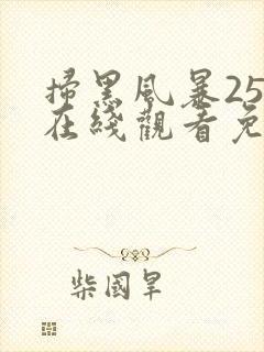 扫黑风暴25集在线观看免费完整版