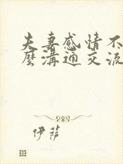 夫妻感情不好怎么沟通交流