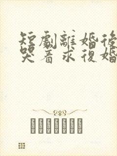 短剧离婚后前夫哭着求复婚完整版