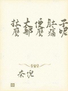 拉大便肚子为什么那么痛呢封面