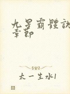 九星霸体诀全部章节
