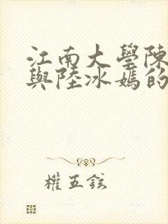 江南大学陈宝柱与陆冰嫣的小说